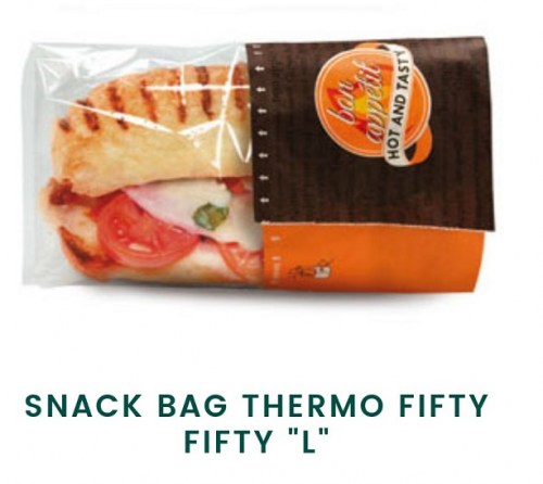 Thermo Bag Fifty-Fifty White (Χάρτινη Συσκευασία Διπλού Λευκού Χαρτιού σε Συνδυασμό  με Διάφανο Φίλμ)